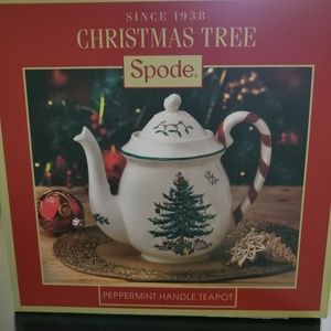 Spode Peppermint Handle Teapot